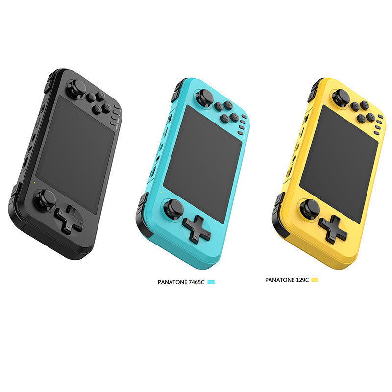 Four Players Play Against Handheld Game Consoles