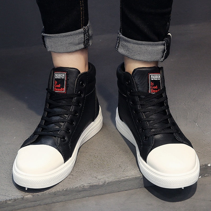 Casual Student Male Warm Cotton Shoes High-top Sneakers
