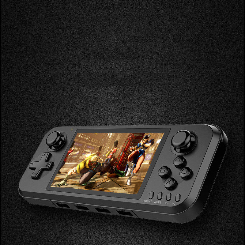 Four Players Play Against Handheld Game Consoles